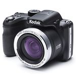 KODAK Pixpro AZ422 - 20 MP Digital Bridge Camera, 42X Optical Zoom, 24mm Wide Angle, 720p HD Video, Optical Image Stabilizer (OIS), Built-in Flash, 3-Inch LCD Screen, Li-ion Battery - Black