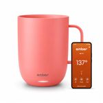 Ember Temperature Control Smart Mug 2, 14 Oz, App-Controlled Heated Coffee Mug with 80 Min Battery Life and Improved Design, Grapefruit