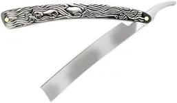 Mens Straight Razor – Barber Razor Blade (11.5") with Secure Grip for Precise Hairline & Beard Lines, Carbon Steel Blade for Accurate & Smooth Shaving – Designed for Daily Grooming & Barbershop Use