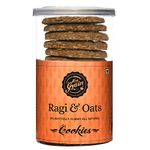 Hey Grain Ragi & Oats Cookies (Organic Ragi Flour, Whole Grain Wheat Flour, Rolled Oats, Demerara Sugar, Butter, Milk, Salt) -160 Gm