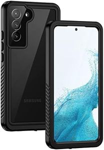 Lanhiem for Samsung Galaxy S22 Case, IP68 Waterproof Dustproof, Built-in Screen Protector, Rugged Full Body Shockproof Protective Cover for Galaxy S22 5G 6.1 Inch, Black/Clear