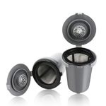 Reusable Filter Cups for Cuisinart Coffee Makers - Premium Refillable Coffee Cups Compatible with Cuisinart Single Serve Coffee Machines (2 Pack with 2 Mesh Filters)