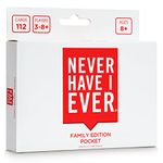 Never Have I Ever Pocket Edition | Family Edition Card Game Set | Fun Family Game Night Party Games for Kids, Teens and Adults | for 3+ Players | Ages 8+