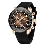 BY BENYAR Watches for Men Analog Quartz Chronograph Waterproof Luminous Designer Mens Wrist Watches Business Work Sport Casual Dress Watch with Silicone Strap Elegant Unique Gifts for Men