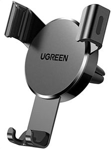 UGREEN Car Phone Holder Air Vent, Gravity Phone Mount Cradle Reliable Stable Hands-Free, Compatible with iPhone 17 Pro Max 17Air 16/15/14/13/12/11, Galaxy S25/S24/S23/S22/S21, Pixel 10/9/8(Black)