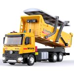 ID Gerilla Dump Truck Toy for Boys, Large Dump Trucks Metal Cab for Boys Age 4-7, Big Construction Trucks with Lights and Sounds, Construction Vehicle Toys for Kids 3-5 Year Old, 12.5’’