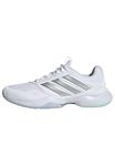 adidas Women's Gamecourt 3 All Court Tennis, White/Silver Metallic/Ice Blue, 5
