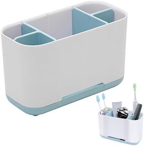 Paifeancodill Toothbrush Holder for Bathroom Organizer Set, Toothbrush and Toothpaste Holder with Drainage Hole, Sink Caddy Shower Tooth Brush Razor Holder, Bathroom Storage Organizer (Large)