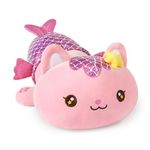 Onsoyours Cute Kitten Mermaid Plush Toy Stuffed Animal Kitty Soft Mermaid Cat Plush Pillow for Kids (Pink Mermaid Cat, 12")