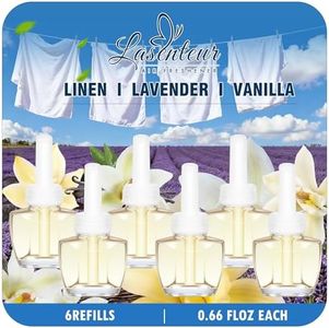 LASENTEUR Plug in Air Fresheners Refills, Plug Refills, Linen, Vanilla, Lavender, Compatibale with Airwick, 6 Pack, Indoor Home Fragrance
