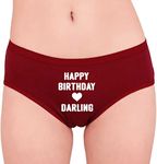 SHOWTIME Birthday Gift for Husband Gift for Husband Birthday Special Love Sexy Panty for hot Women net Panty for Women Panty for Women (Medium, Maroon)