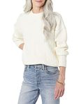 Amazon Essentials Women's Soft-Touch Modern Cable Crewneck Sweater (Available in Plus Size), Ivory, L