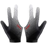 ANRONCH 3 Open Fingers Billiards Glove Pool Cue Gloves, Anti Slip and Breathable Snooker Gloves Stretchy Billiards Gloves for Left Hand or Right Hand, Men Women