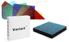 VARIART Stained Glass Panels 12x12 inch,Clear Textured Stained Glass Sheets,Unleash Your Creativity with Easy-to-Cut Mosaic Stained Glass Panels for Arts and Crafts Enthusiast (Water Ripple)