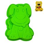 KeepingcooX Puppy Dog Silicone Baking Pan | Small Birthday Cake Mold for Kids | Cute Animal Shaped Chocolate Pie Mould Tray DIY for Clay, Cake Decorating and Sugarcraft, 20 x 16 x 4 cm