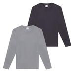 The Essentials Wardrobe Mens TEW 2 Pack LS T- Shirt - Assorted - 2 - X Large