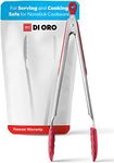 DI ORO® Kitchen Tongs 30.5cm – Stainless Steel with Non-Stick 250°C Heat-Resistant BPA Free Silicone Tips – Great Tool for Cooking, Serving, and Barbecuing - Dishwasher Safe and Easy to Clean