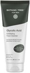 Botanic Tree Men's Face Wash with Glycolic Acid & Activated Charcoal (6oz.) - Deep Cleaning and Energizing Facial Exfoliating Cleanser…