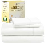 California Design Den 100% Cotton Sheets - Softest 4-Pc Queen Sheet Set, Cooling Sheets for Queen Size Bed, Deep Pockets, 400 Thread Count Sateen, Bedding Sheets & Pillowcases, Queen Sheets (Ivory)