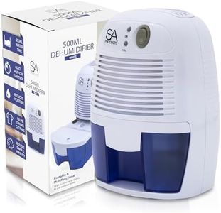 SA Products 500ml Dehumidifier Small Dehumidifier | Dehumidifiers for Home | Portable Dehumidifier and Air Purifier | Moisture Absorbers for Home, Dehumidifier for Bedroom, Bathroom (White)