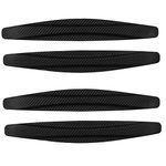 CARIZO Car Front Rear Bumper Protector, Carbon Fiber Textured Bumper Protector Trim, Anti-Collision, Anti-Scratch Rubber Strip (Pack of 4) Compatible with Hyundai i20 Magna/Asta/Sportz (2020-23)