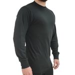 Mens Thermal Work Base Layer Long Sleeve T Shirt Size S to 5 XL - WORK & LEISURE WARM THERMAL T SHIRTS Black