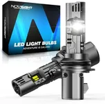 NOVSIGHT 9007 LED Fog Light Bulbs - 62,000LM 6500K Cool White, 200W Ultra Bright,Mini Halogen Size Fog Light Bulb, 5-Min Install, IP68 Waterproof, Pack of 2