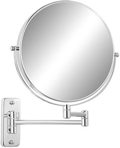 FFowcye 9 Inch Cosmetic Mirror with Magnification, 1X/7X Makeup Mirror, Wall Mounted, Double-Sided Wall Mirror, Shaving Mirror, 360° Rotatable Magnifying Mirror for Bathroom, Spa and Hotel