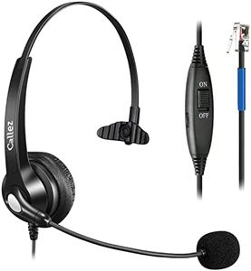 Callez RJ9 Phone Headset Compatible with Cisco 7841 7942 7821 8841 7962 7945 7965 8845 8851 7811 7941, Telephone Headset with Noise Cancelling Microphone & Mute Switch for Cisco IP Phones