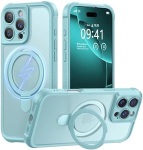 MOCCA Design for iPhone 16 Pro Max Case with Magnetic Invisible Stand [Full Camera Protection] [Compatible with Magsafe] Military Drop Shockproof Translucent Matte Phone Case Cover 6.9",Blue