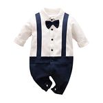 Hopscotch Baby Boys Cotton Solid Full-Sleeve Bodysuit in Navy Color For Ages (6-9 Months)