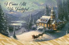 DaySpring - Thomas Kinkade - Oh Come All Ye Faithful - 18 Christmas Boxed Cards and Envelopes (U1008)