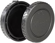 CamDesign Body Cap & Camera Rear Len Cover Set Compatible with N-Mount 1 N1 Lenses and 1 Mirror Less Cameras J1 J2 J3 J4 V1 V2 V3 S1 S2 AW1