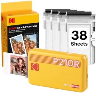 KODAK Mini 2 Retro 2x3 Portable Photo Printer, 38 Sheets, Bluetooth Smartphone Printer for iPhone & Android, Instant Color Prints, 4PASS Dye Sublimation, Yellow