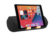 The Chill-ow iPad Organic Buckwheat Pillow Stand: The Ultimate Hands-Free Solution for Any Tablet or Phone. Perfect for Couch, Bed, or Table Use. (Black)