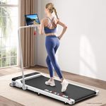 BLACK LORD Walking Pad Treadmill Model MS2H, Home Office Gym Exercise 3.2HP Fitness Equipment, Portable Under Desk, Bluetooth APP Control & Remote, Cardio Aerobic Trainer for Jogging Running, White