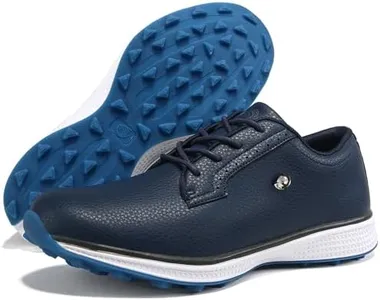 Zakey Professional Golf Shoes Men Sipkeless Golf Sneakers for Men Light Weight Walking Footwears (9,Blue)