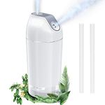 Ultrasonic Humidifier-Battery Operated 480ml Wireless Portable Small Humidifier Usb Rechargeable Personal Desktop Humidifiers With Night Light & 4 Spray Modes for Car, Baby, Plants (White, 2600mAh)