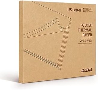 JADENS US Letter Size 8.5''×11'' Quick-Dry Folded Thermal Paper, 200 Sheets, Compatible with Gloryang & JADENS PD-A4 Portable Printer