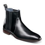 STACY ADAMS Men's Kalen Chelsea Boot, Black, 8.5 Wide