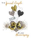 Irresistible On Your Anniversary with Love Greeting Card Embellished Cards