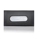 Car Tissue Holder PU Leather Car Tissue Box Holder Hanging Sunshade Napkin Box Holder Black Car Tissue Box for Car Driver's Seat Sunshade Back of Car Seat