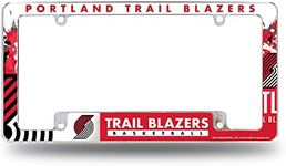 Rico Industries NBA Portland Trail Blazers Primary 12" x 6" Chrome All Over Automotive License Plate Frame for Car/Truck/SUV