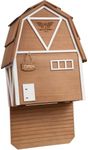 WildYard Big Bat Barn - 3-Chamber, Large Bat House - Brown, Cedar - Weather-Resistant Ventilation & Wildlife Shelter - Textured Landing Pad & Wall-Mount Roost Kit