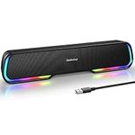 Imdwimd PC Bluetooth Speakers, Gaming RGB Speakers for Desktop, Gaming Soundbar with USB Powered, Bluetooth&USB Connection for smartphones Monitors Laptops