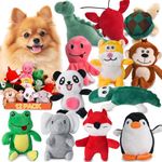 Squeaky Dog Toys for Puppy Small Medium Dogs, Stuffed Samll Dog Toys Bulk with 12 Plush Pet Dog Toy Set, Cute Safe Dog Chew Toys Pack for Puppies Teething (12 Dog Toys)