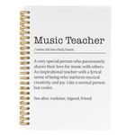 ANIANG Music Spiral Notebook, Song Writing Journals, Teacher Appreciation 5.5"x8.3" 164pages Lined Notebooks College Ruled,Music Teacher Definition Gifts Notebook for Musicians Office School Supplies