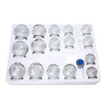 AHCS Vacuum Glass Fire Cupping Therapy Set Of 16 Pcs Massager