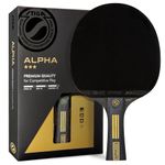 STIGA Alpha Ping Pong Paddle – 5-ply Extra Light Blade – 2mm Premium Sponge – Flared Handle for Masterful Grip – Performance Table Tennis Racket for Competitive Play