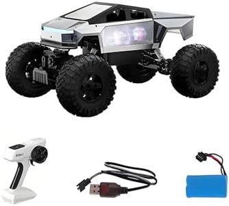 Powvan Cybertruck RC Car Alloy Truck 1:16 Metal Big Remote Control Car 2.4 GHz 4WD All Terrain RTR Trucks Aluminum Shock Climbing 45° Angles Dual Motor Braking with 60-Minute Super Long Battery Life